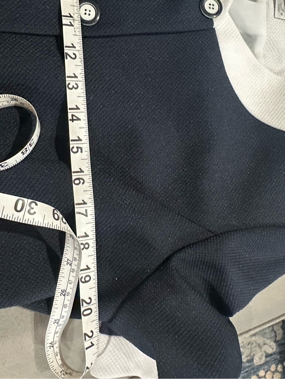 Emily Navy Jacket and Skirt Set with White Trim - Picture 7 of 9